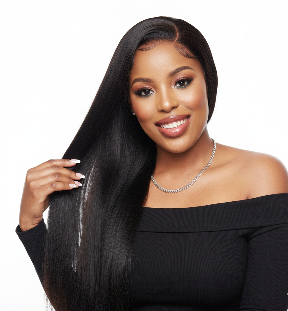 13x4 Lace Frontal Straight Wig - 100% Human Hair - 8 to 20 Inch Lengths
