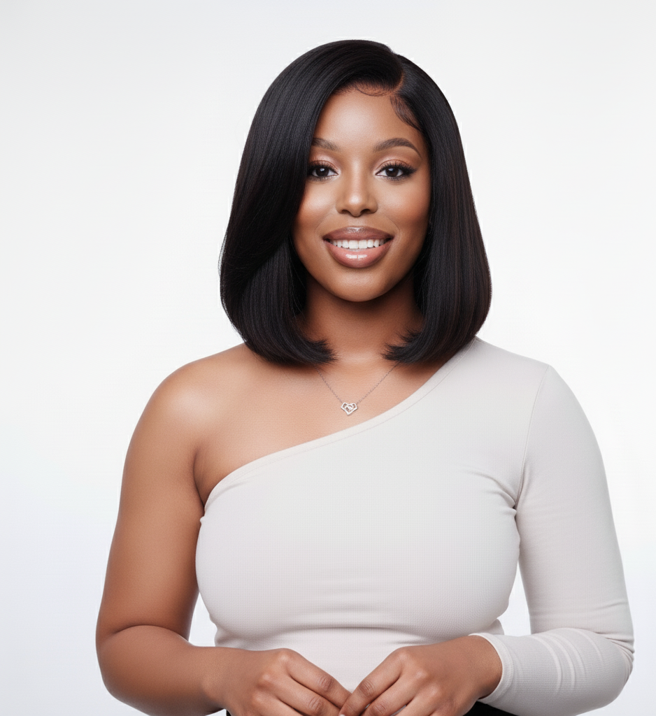 5x5 Super Double Drawn Straight Bob Wig - 100% Human Hair - 8, 10, 12 Inch