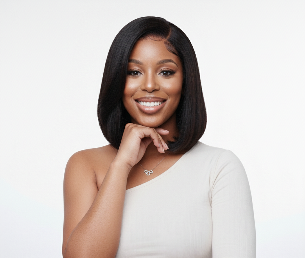 5x5 Super Double Drawn Straight Bob Wig - 100% Human Hair - 8, 10, 12 Inch